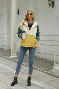 Indie Aesthetic Long Sleeve Color Block White Jacket - Y2K Fashion Grunge Style Coquette Outfit