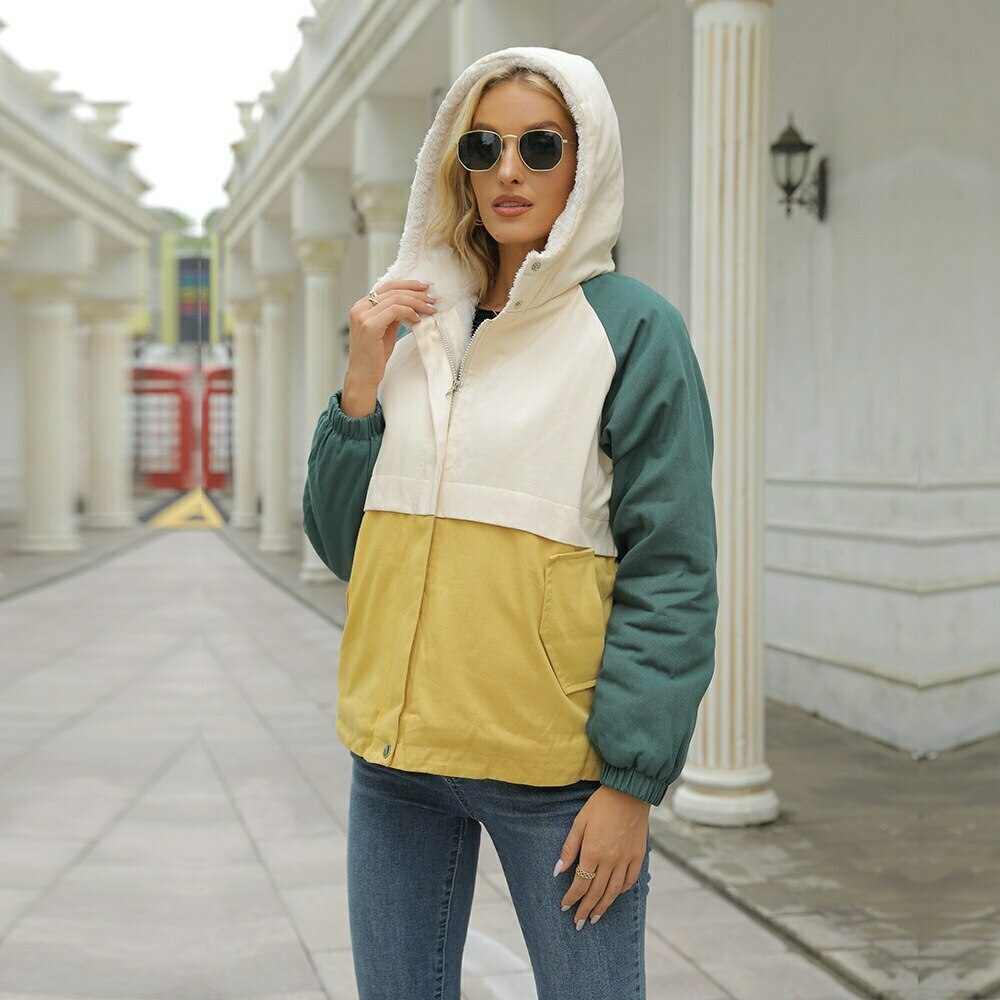 Indie Aesthetic Long Sleeve Color Block White Jacket - Y2K Fashion Grunge Style Coquette Outfit Indie Aesthetic Long Sleeve Color Block White Jacket - Y2K Fashion Grunge Style Coquette Outfit