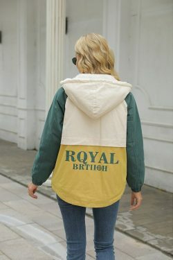 Indie Aesthetic Long Sleeve Color Block White Jacket - Y2K Fashion Grunge Style Coquette Outfit