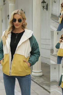 Indie Aesthetic Long Sleeve Color Block White Jacket - Y2K Fashion Grunge Style Coquette Outfit