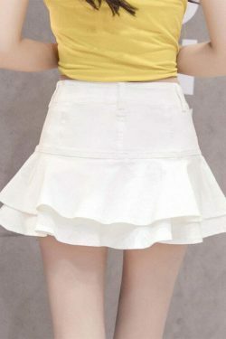 Indie Casual Mini Skirt - Y2K Fashion with Coquette Aesthetic, Grunge Style, and Pastel Goth Vibes