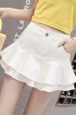 Indie Casual Mini Skirt - Y2K Fashion with Coquette Aesthetic, Grunge Style, and Pastel Goth Vibes