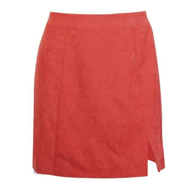 Indie Girl Vintage Corduroy Mini Skirt - Y2K Aesthetic Fashion for Women