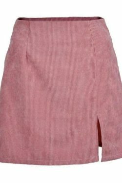 Indie Girl Vintage Corduroy Mini Skirt - Y2K Aesthetic Fashion for Women