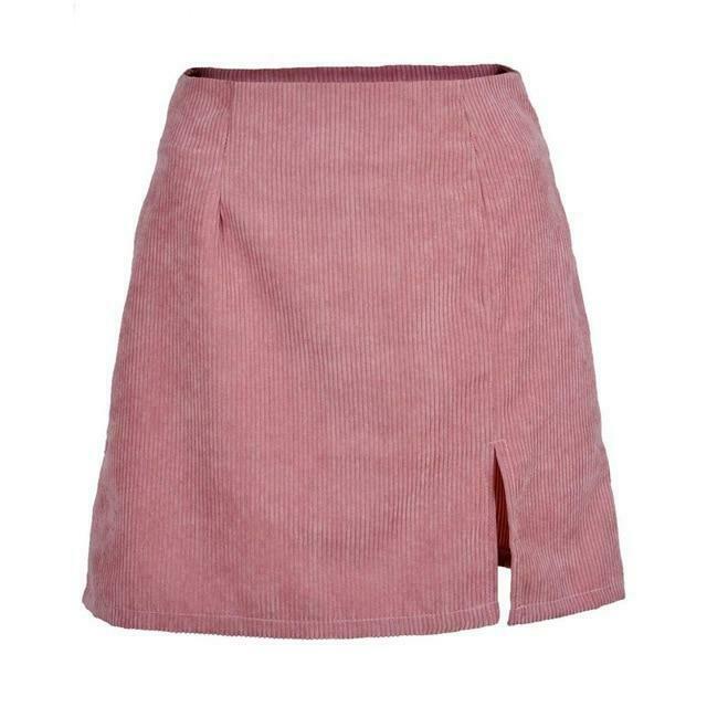 Indie Girl Vintage Corduroy Mini Skirt - Y2K Aesthetic Fashion for Women