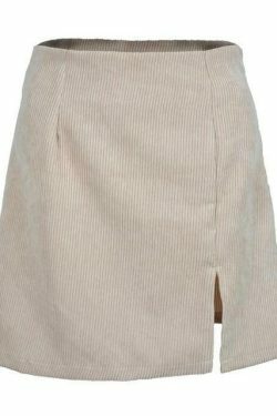 Indie Girl Vintage Corduroy Mini Skirt - Y2K Aesthetic Fashion for Women