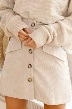 Indie Girl Vintage Corduroy Mini Skirt - Y2K Aesthetic Fashion for Women