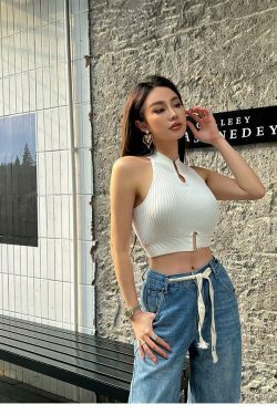 Indie Islander Crop Top - Y2K Fashion with Coquette and Grunge Aesthetic