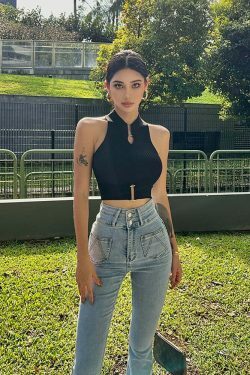 Indie Islander Crop Top - Y2K Fashion with Coquette and Grunge Aesthetic