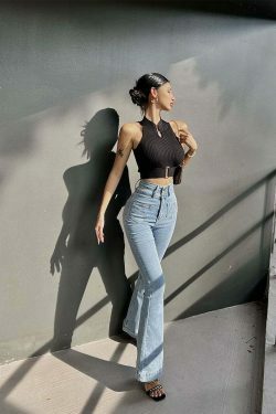 Indie Islander Crop Top - Y2K Fashion with Coquette and Grunge Aesthetic