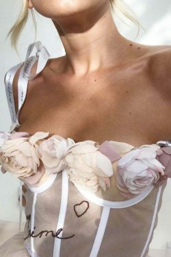 J'aime Floral Corset Top - Y2K Fashion with Coquette Aesthetic, Grunge Style, and Pastel Goth Vibes