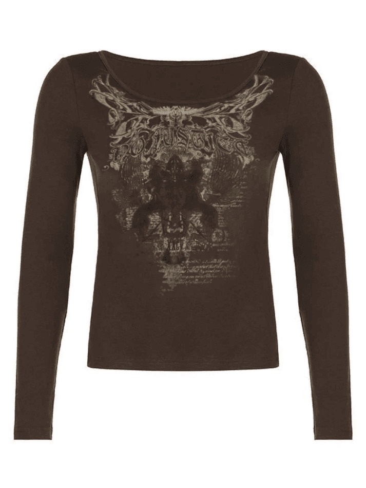 Justice Goth Punk Long Sleeve Tee - Y2K Aesthetic Fashion for Women - Coquette Style Grunge Outfit Justice Goth Punk Long Sleeve Tee - Y2K Aesthetic Fashion for Women - Coquette Style Grunge Outfit