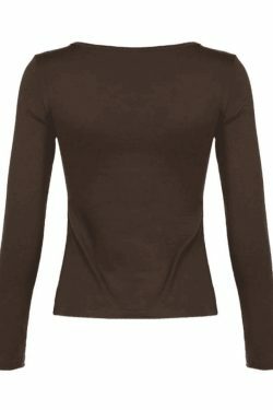 Justice Goth Punk Long Sleeve Tee - Y2K Aesthetic Fashion for Women - Coquette Style Grunge Outfit