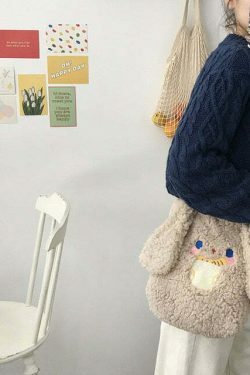 Kawaii Style Bunny Handbag for Y2K Fashion Enthusiasts with Coquette Aesthetic and Grunge Style