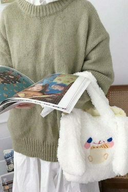 Kawaii Style Bunny Handbag for Y2K Fashion Enthusiasts with Coquette Aesthetic and Grunge Style