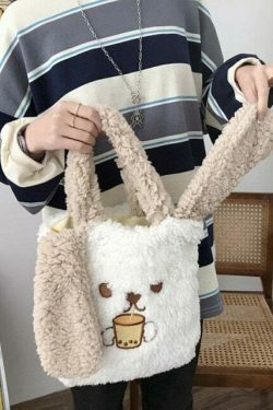 Kawaii Style Bunny Handbag for Y2K Fashion Enthusiasts with Coquette Aesthetic and Grunge Style