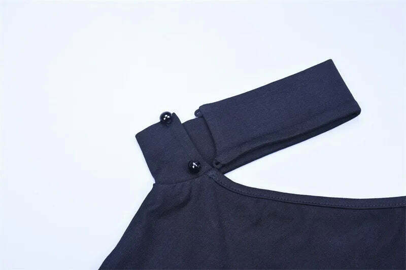 Keilani One Shoulder Bodysuit - Y2K Fashion Top for Coquette Aesthetic with a Touch of Grunge Style Keilani One Shoulder Bodysuit - Y2K Fashion Top for Coquette Aesthetic with a Touch of Grunge Style