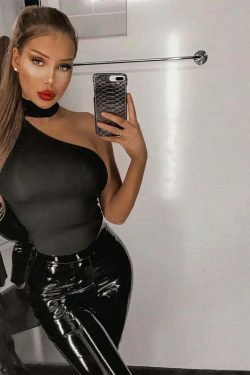 Keilani One Shoulder Bodysuit - Y2K Fashion Top for Coquette Aesthetic with a Touch of Grunge Style