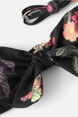 Leaf Print Bikini Set with Tie Shoulders - Y2K Fashion Swimwear for Women
