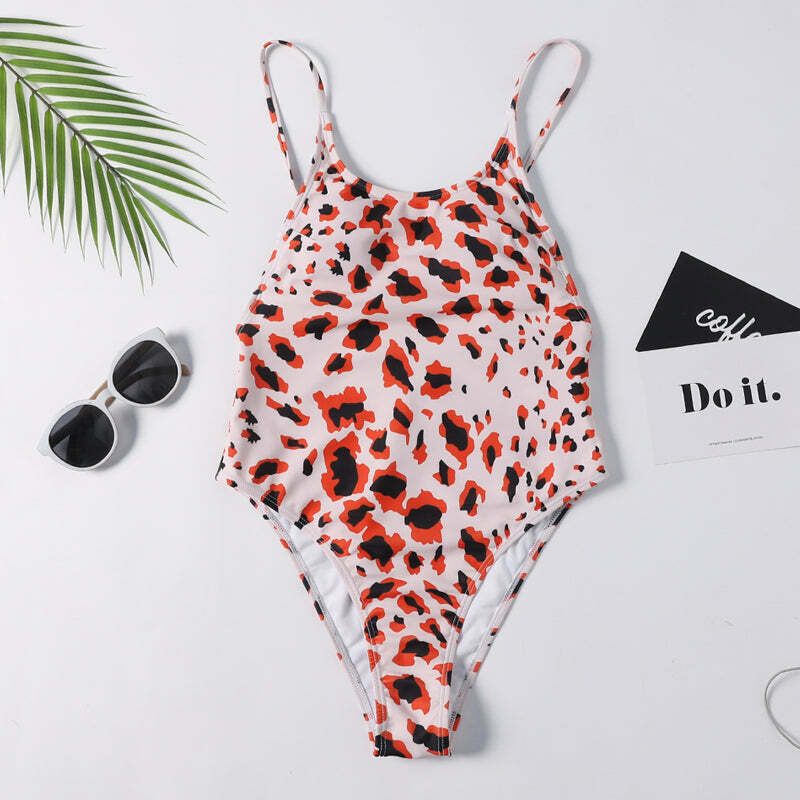 Leopard Backless Bralette Swimsuit - Y2K Fashion Statement for Women with Coquette Aesthetic Leopard Backless Bralette Swimsuit - Y2K Fashion Statement for Women with Coquette Aesthetic