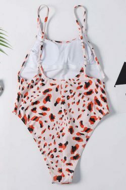 Leopard Backless Bralette Swimsuit - Y2K Fashion Statement for Women with Coquette Aesthetic