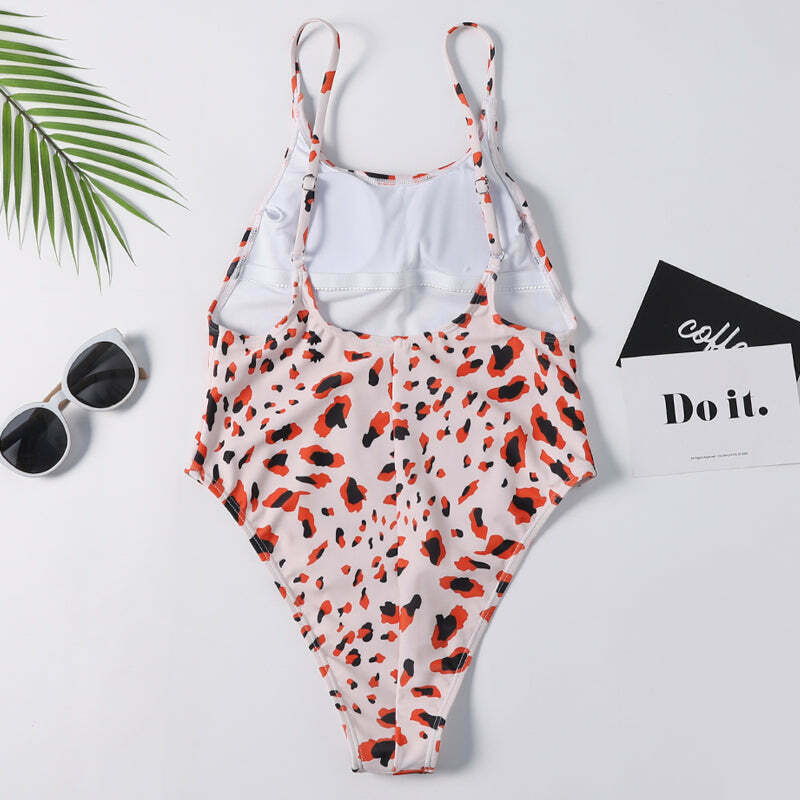 Leopard Backless Bralette Swimsuit - Y2K Fashion Statement for Women with Coquette Aesthetic Leopard Backless Bralette Swimsuit - Y2K Fashion Statement for Women with Coquette Aesthetic