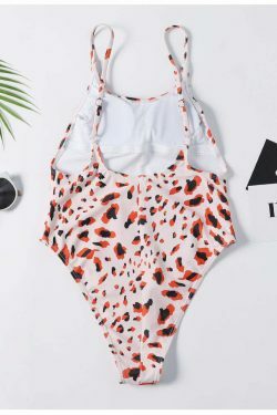 Leopard Backless Bralette Swimsuit - Y2K Fashion Statement for Women with Coquette Aesthetic
