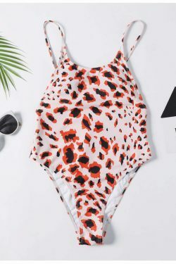 Leopard Backless Bralette Swimsuit - Y2K Fashion Statement for Women with Coquette Aesthetic