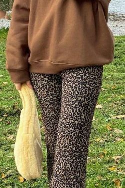 Leopard Pants: Y2K Fashion Statement with Coquette Aesthetic and Grunge Style
