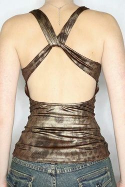 Leopard Print Backless Tank Top - Y2K Aesthetic Fashion for Women - Coquette Style Grunge Outfit