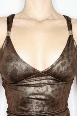 Leopard Print Backless Tank Top - Y2K Aesthetic Sleeveless Shirt - Coquette Style Fashion Piece