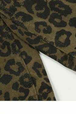 Leopard Print Cargo Skirt - Y2K Aesthetic Grunge Style Coquette Fashion - Cute Tops & Hoodies