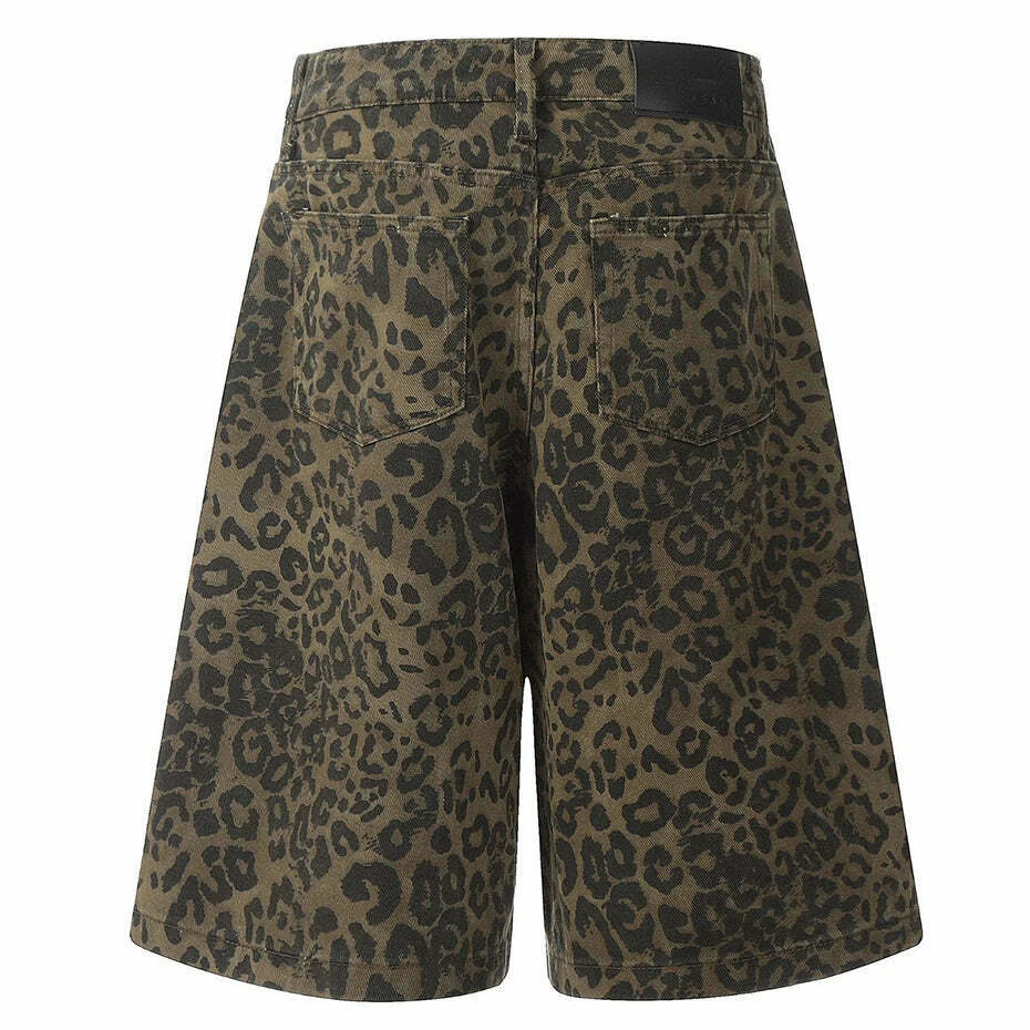 Leopard Print Cargo Skirt - Y2K Aesthetic Grunge Style Coquette Fashion - Cute Tops & Hoodies