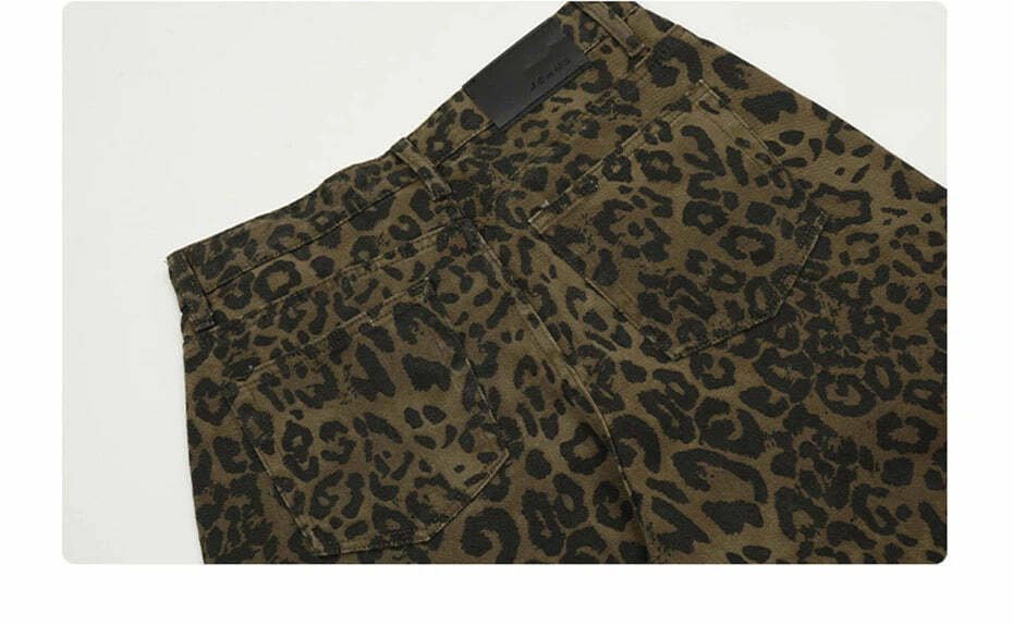 Leopard Print Cargo Skirt - Y2K Aesthetic Grunge Style Coquette Fashion - Cute Tops & Hoodies