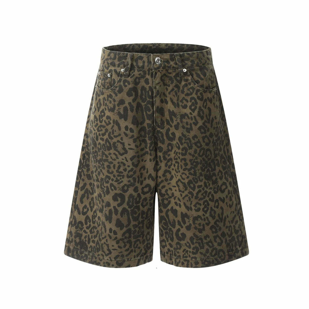 Leopard Print Cargo Skirt - Y2K Aesthetic Grunge Style Coquette Fashion - Cute Tops & Hoodies