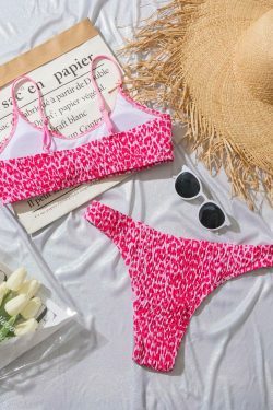 Leopard Print Hits Bikini - Y2K Fashion Swimwear for Women - Coquette Aesthetic with a Wild Twist