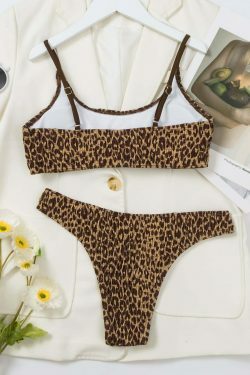 Leopard Print Hits Bikini - Y2K Fashion Swimwear for Women - Coquette Aesthetic with a Wild Twist