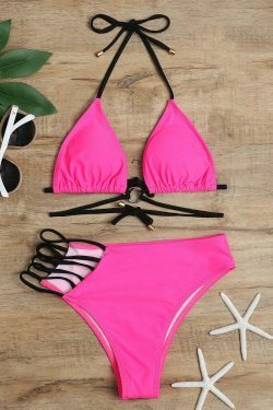 Leopard Print Hollow Swimsuit Bikini - Y2K Fashion Statement for Women