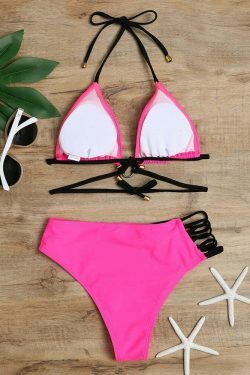 Leopard Print Hollow Swimsuit Bikini - Y2K Fashion Statement for Women