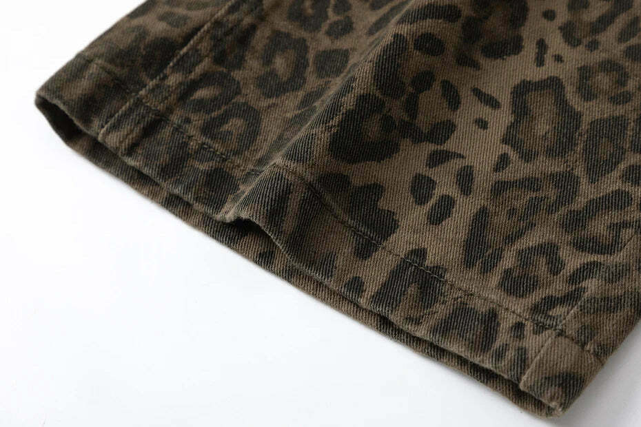 Leopard Print Jeans: Y2K Fashion Statement with Coquette Aesthetic and Grunge Style Leopard Print Jeans: Y2K Fashion Statement with Coquette Aesthetic and Grunge Style