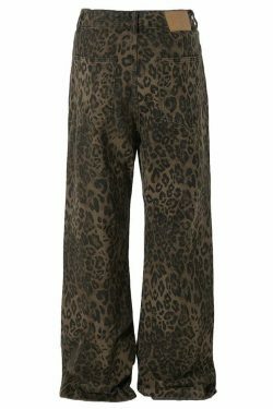Leopard Print Jeans: Y2K Fashion Statement with Coquette Aesthetic and Grunge Style
