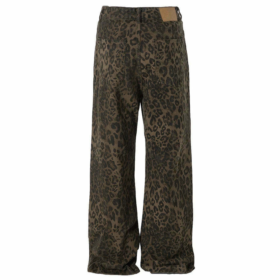 Leopard Print Jeans: Y2K Fashion Statement with Coquette Aesthetic and Grunge Style Leopard Print Jeans: Y2K Fashion Statement with Coquette Aesthetic and Grunge Style
