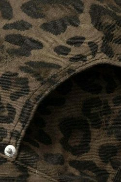 Leopard Print Jeans: Y2K Fashion Statement with Coquette Aesthetic and Grunge Style