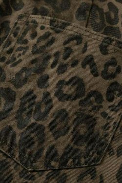 Leopard Print Jeans: Y2K Fashion Statement with Coquette Aesthetic and Grunge Style