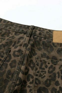Leopard Print Jeans: Y2K Fashion Statement with Coquette Aesthetic and Grunge Style