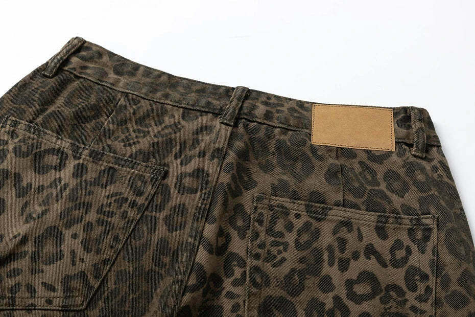 Leopard Print Jeans: Y2K Fashion Statement with Coquette Aesthetic and Grunge Style Leopard Print Jeans: Y2K Fashion Statement with Coquette Aesthetic and Grunge Style