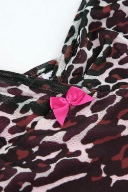 Leopard Print Lace Cami: Y2K Fashion Coquette Aesthetic Cute Tops Grunge Style Cargo Skirt