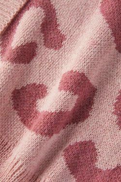 Leopard Print Loose Cardigan for Y2K Fashion Enthusiasts