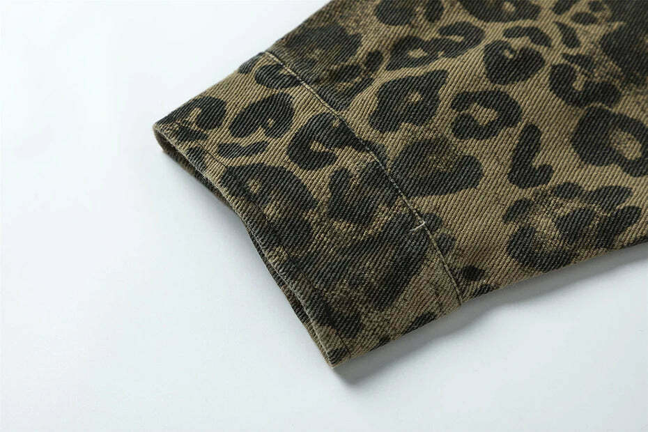 Leopard Print Overshirt - Y2K Fashion with Coquette Aesthetic Twist Leopard Print Overshirt - Y2K Fashion with Coquette Aesthetic Twist