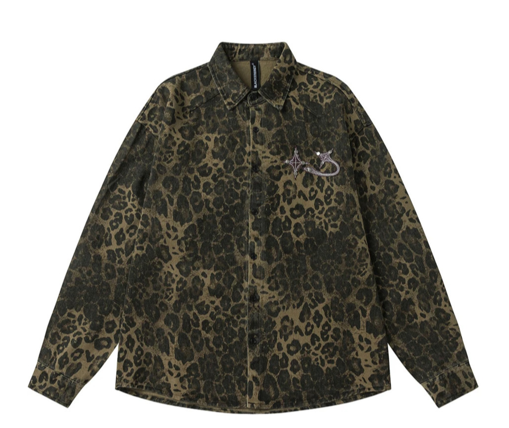 Leopard Print Overshirt - Y2K Fashion with Coquette Aesthetic Twist Leopard Print Overshirt - Y2K Fashion with Coquette Aesthetic Twist